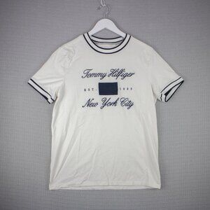 Tommy Hilfiger Embroidered Navy / White Logo Tee